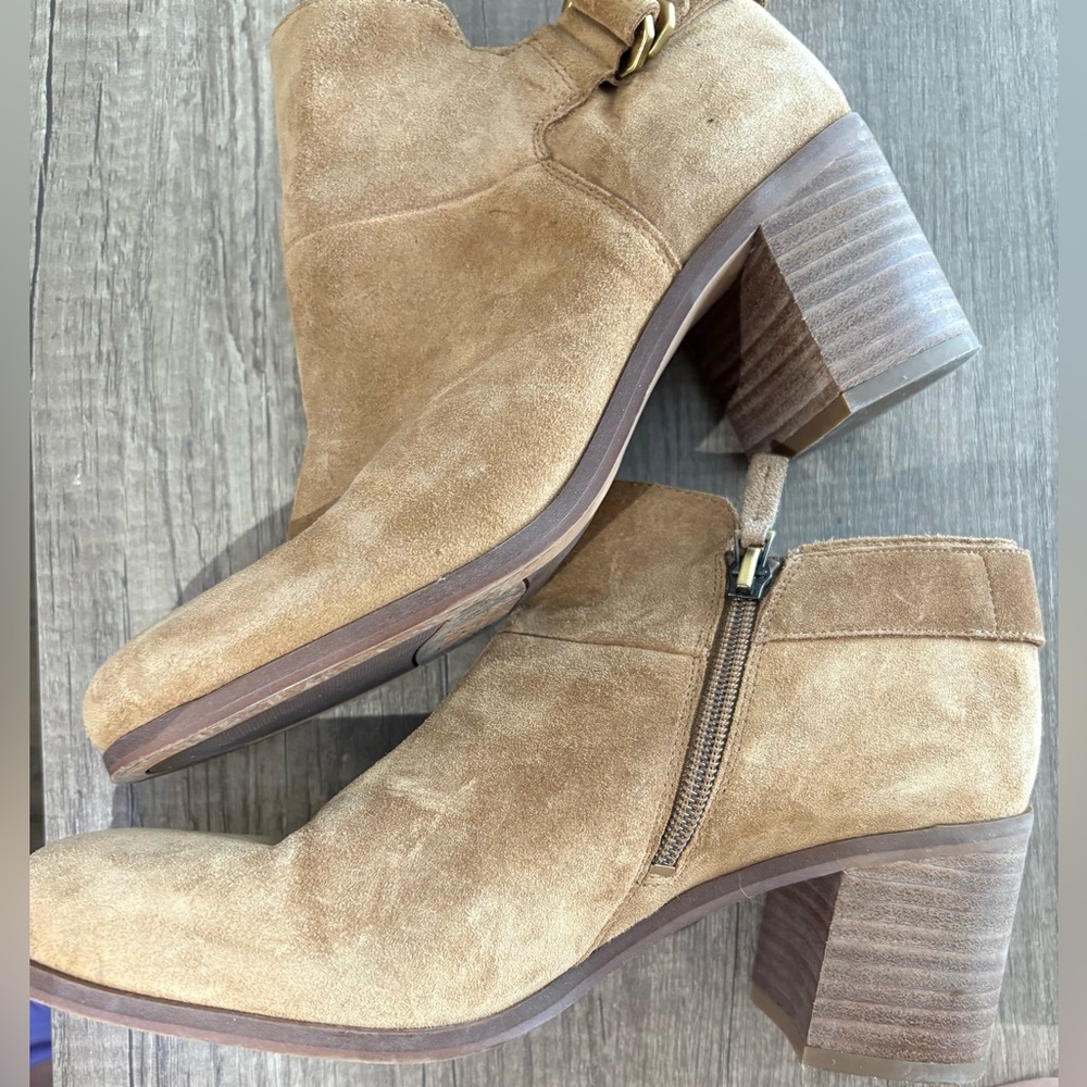Franco Sarto Tan Leather ankle Booties EUC